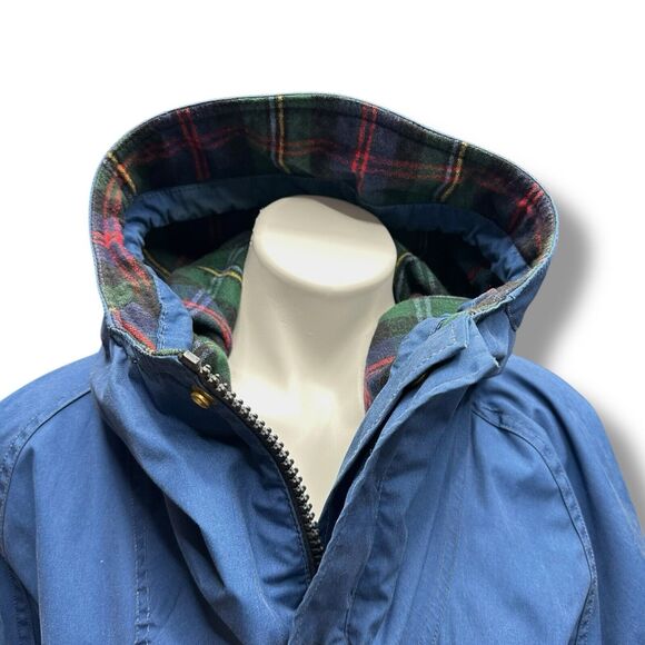 Eddie Bauer Mountain Parka Jacket Anorak Vintage Wool Plaid Lined Mens Size L - Picture 8 of 16
